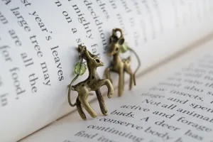 Little Brass Deer Earrings | Forest Deer Earrings | Deer Charm