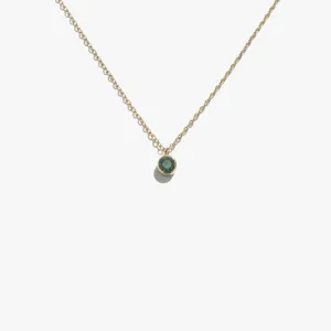 Lonely Emerald Comet Necklace