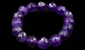 Luxury Faceted Amethyst Natural Gemstone Bracelet