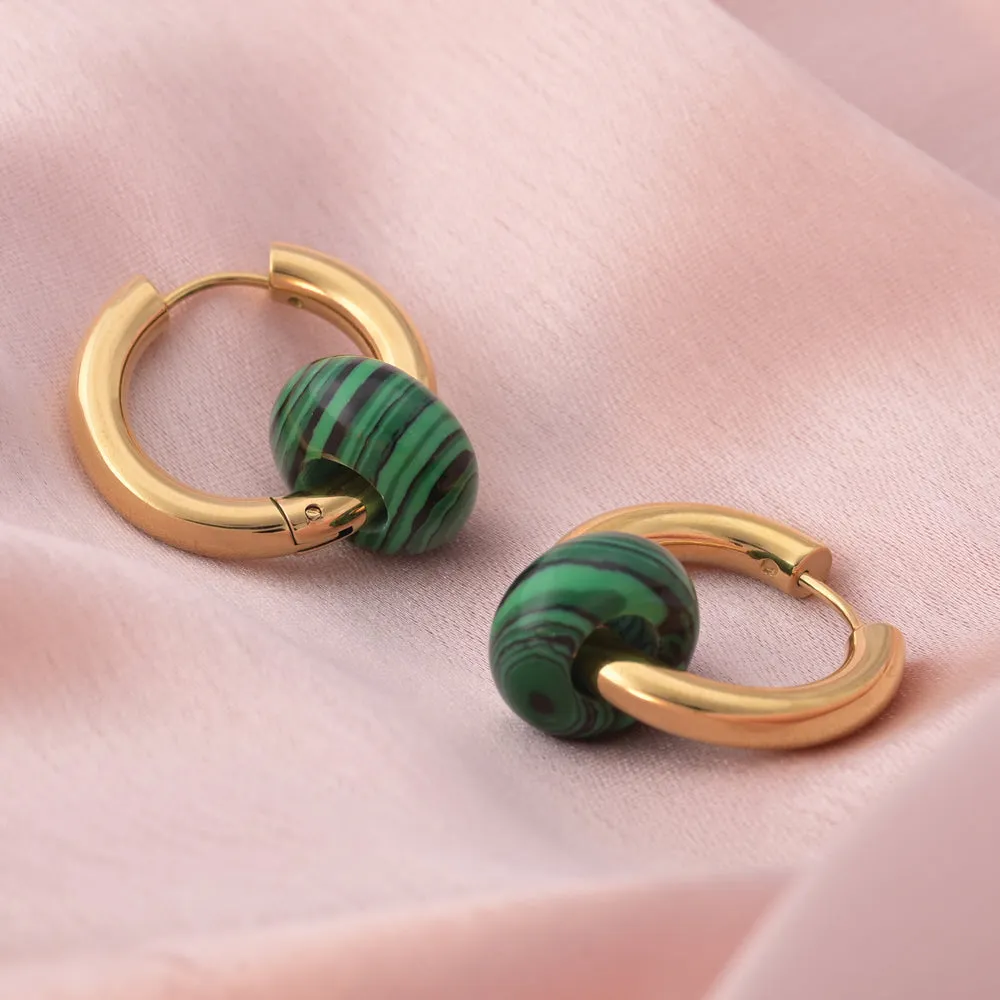 Malachite Ebon Earrings