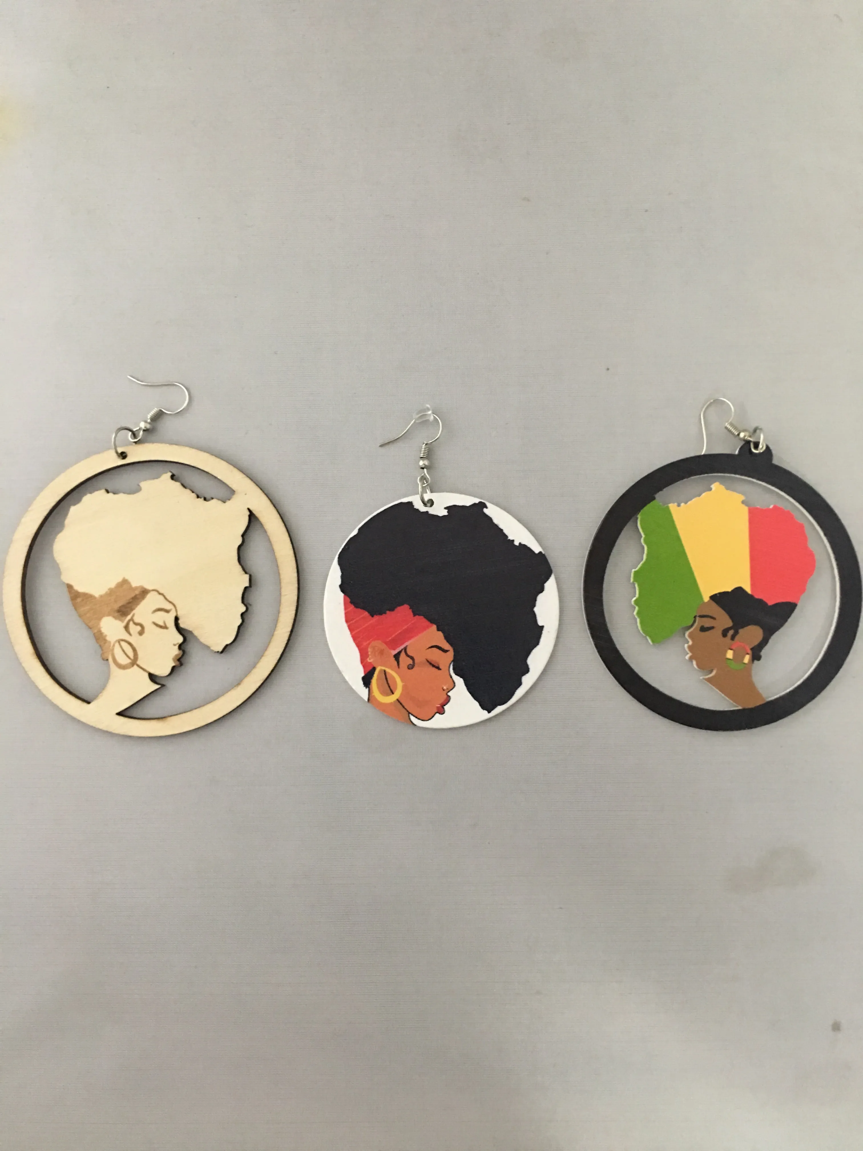 Mama Africa earrings | Africa shaped | Natural hair | Afrocentric | jewelry | accessories | African