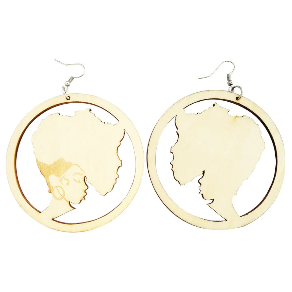 Mama Africa earrings | Africa shaped | Natural hair | Afrocentric | jewelry | accessories | African