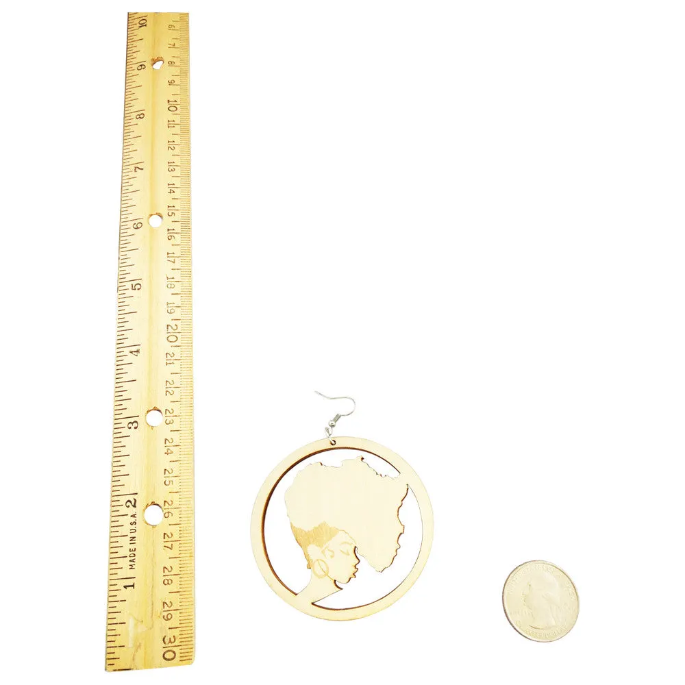 Mama Africa earrings | Africa shaped | Natural hair | Afrocentric | jewelry | accessories | African