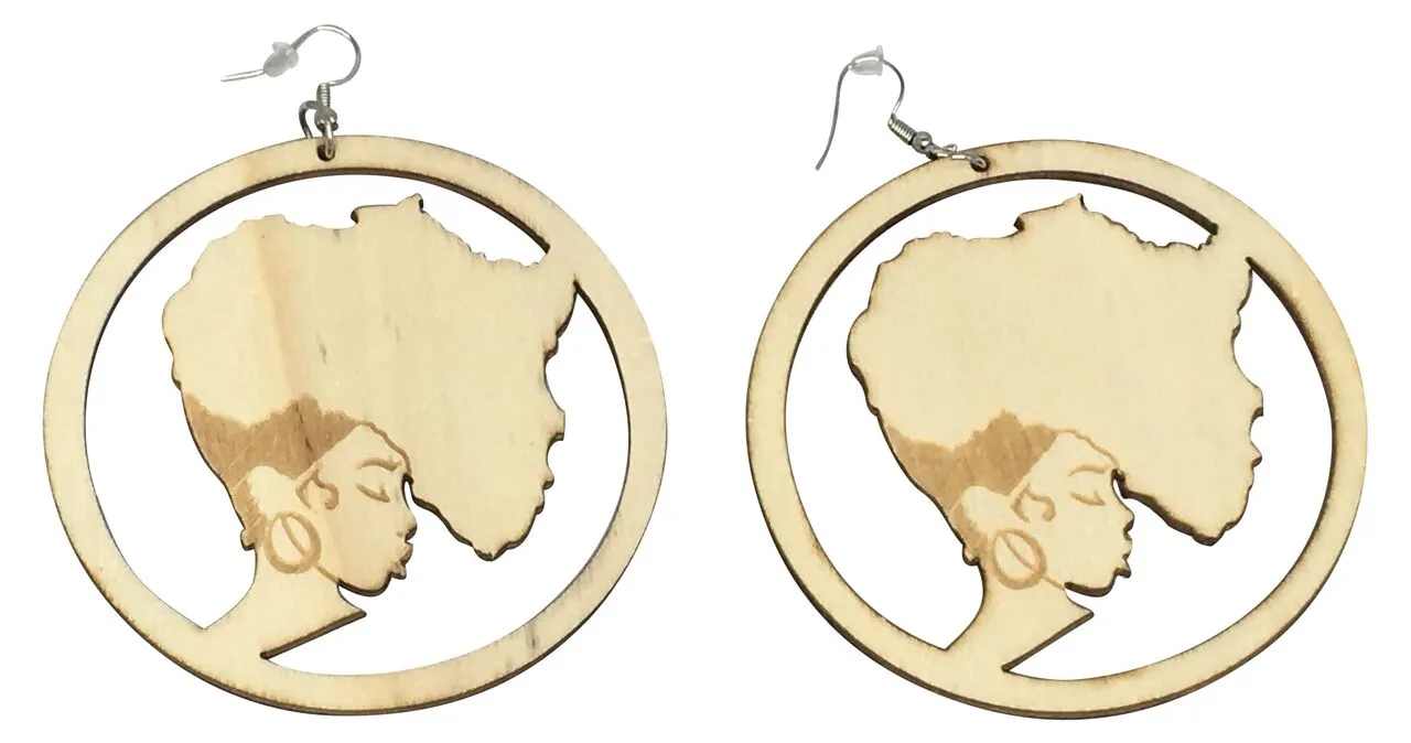 Mama Africa earrings | Africa shaped | Natural hair | Afrocentric | jewelry | accessories | African