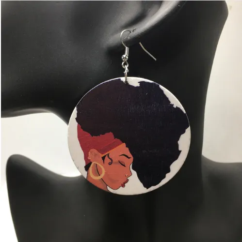 Mama Africa earrings | Africa shaped | Natural hair | Afrocentric | jewelry | accessories | African