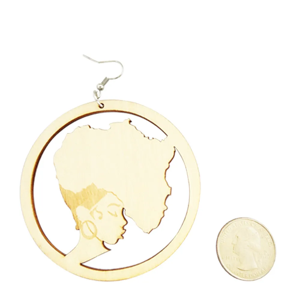 Mama Africa earrings | Africa shaped | Natural hair | Afrocentric | jewelry | accessories | African