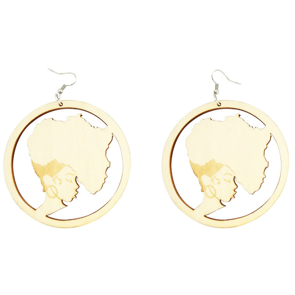 Mama Africa earrings | Africa shaped | Natural hair | Afrocentric | jewelry | accessories | African