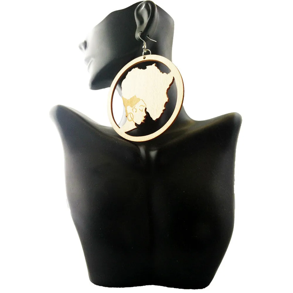 Mama Africa earrings | Africa shaped | Natural hair | Afrocentric | jewelry | accessories | African