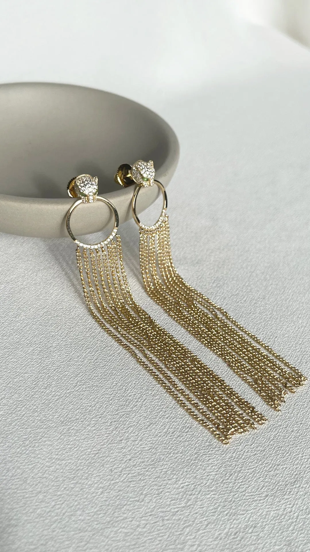 Maumau Chandelier Earrings 18K Gold Vermeil