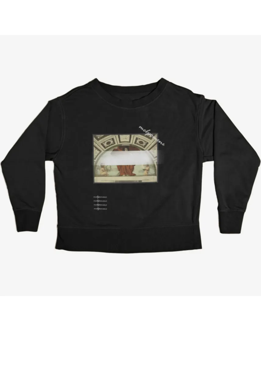Melpomene Unisex Sweatshirt in Black