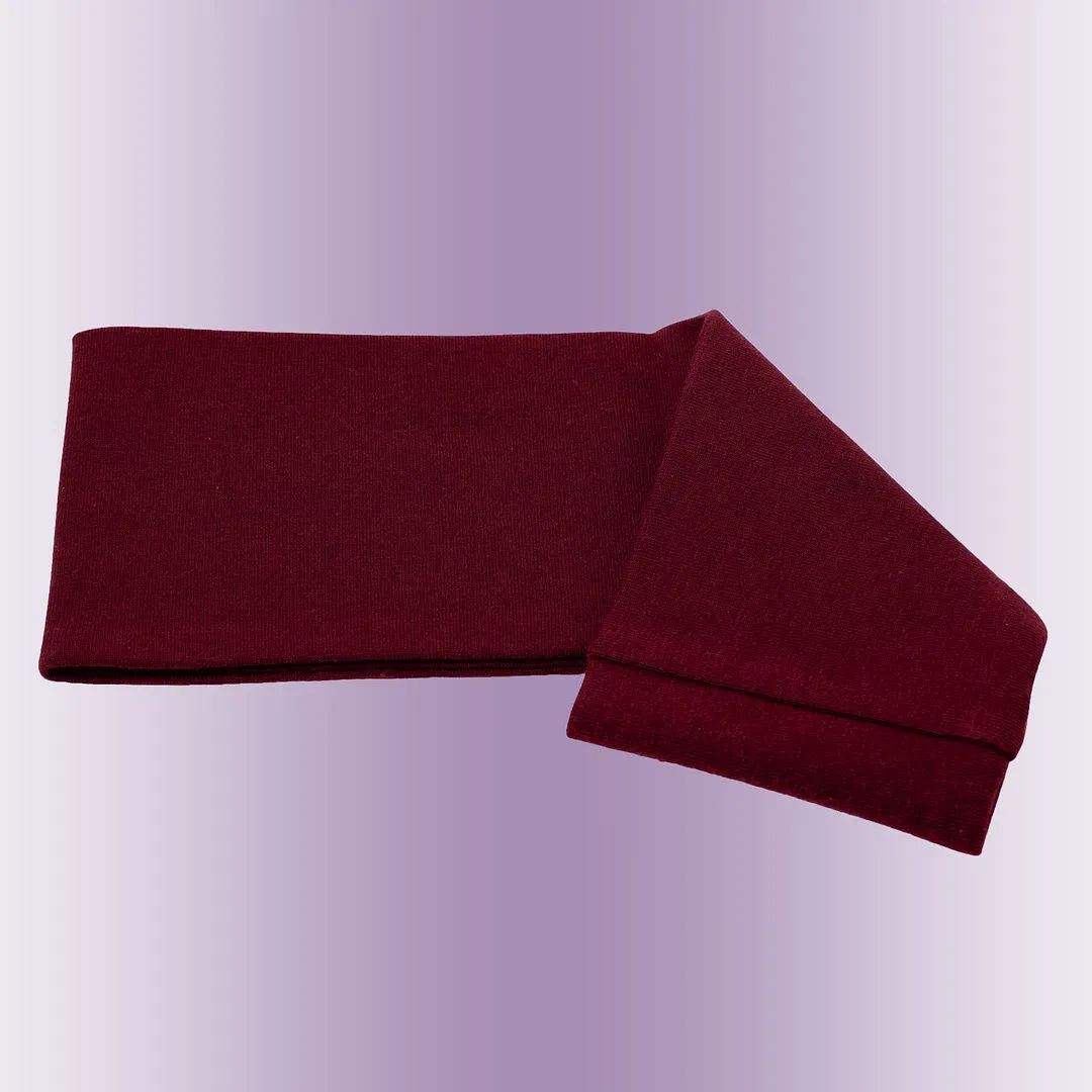 Men's Headbands Cotton Jersey 3" Wide Sports Fitness Yoga Made in the USA Burgundy