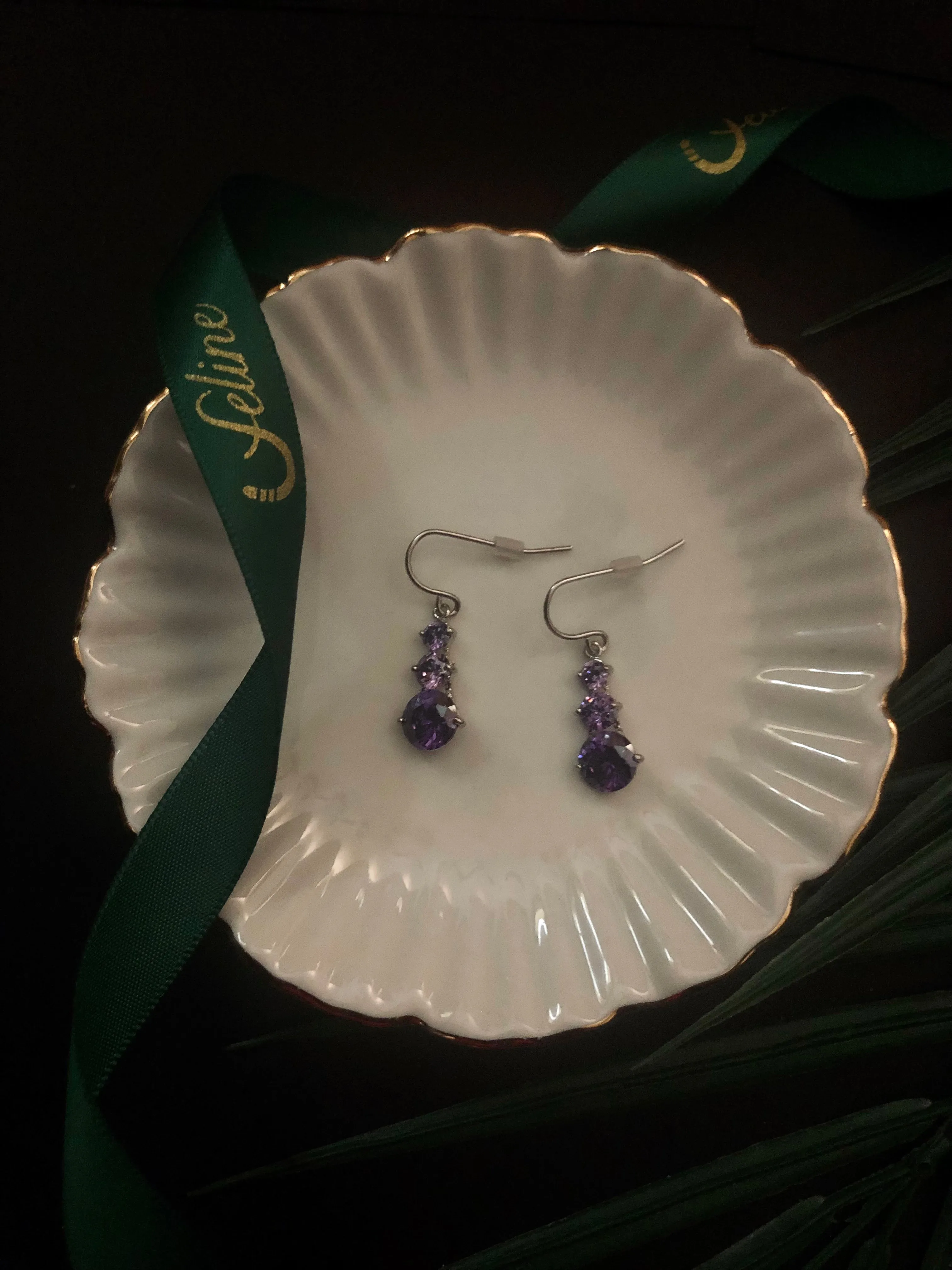 Mina Dainty Amethyst Earrings