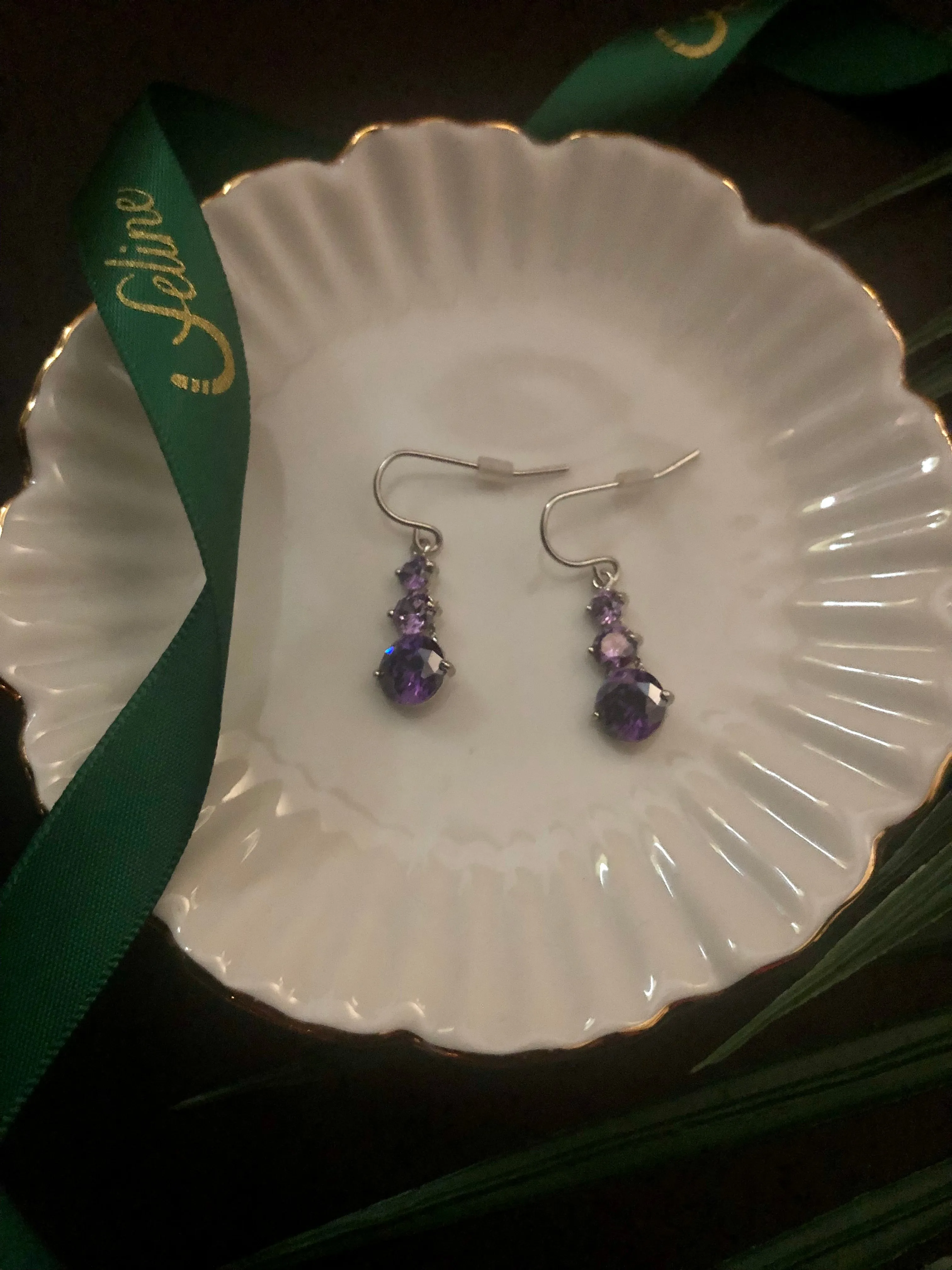 Mina Dainty Amethyst Earrings