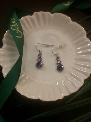 Mina Dainty Amethyst Earrings