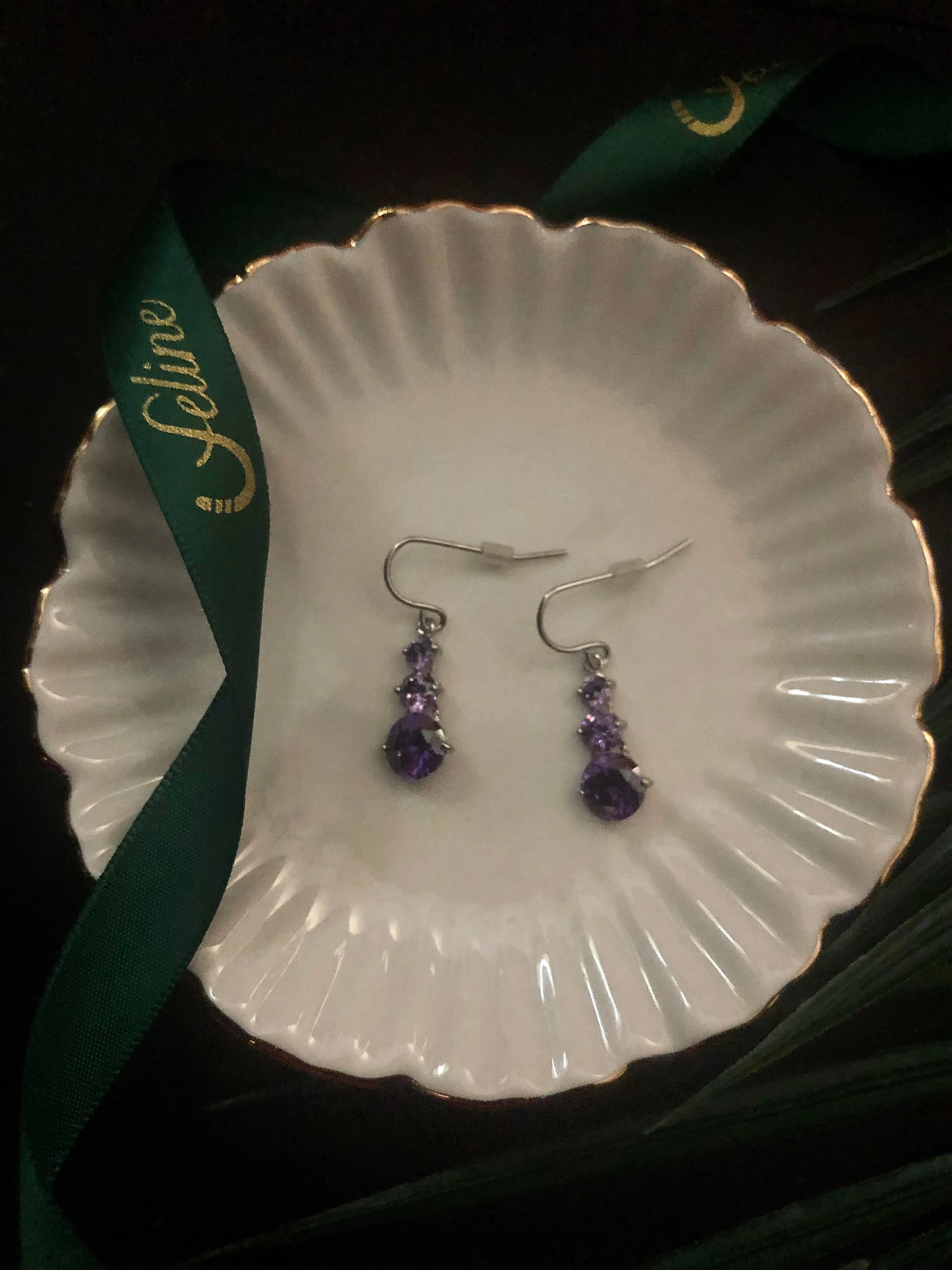 Mina Dainty Amethyst Earrings