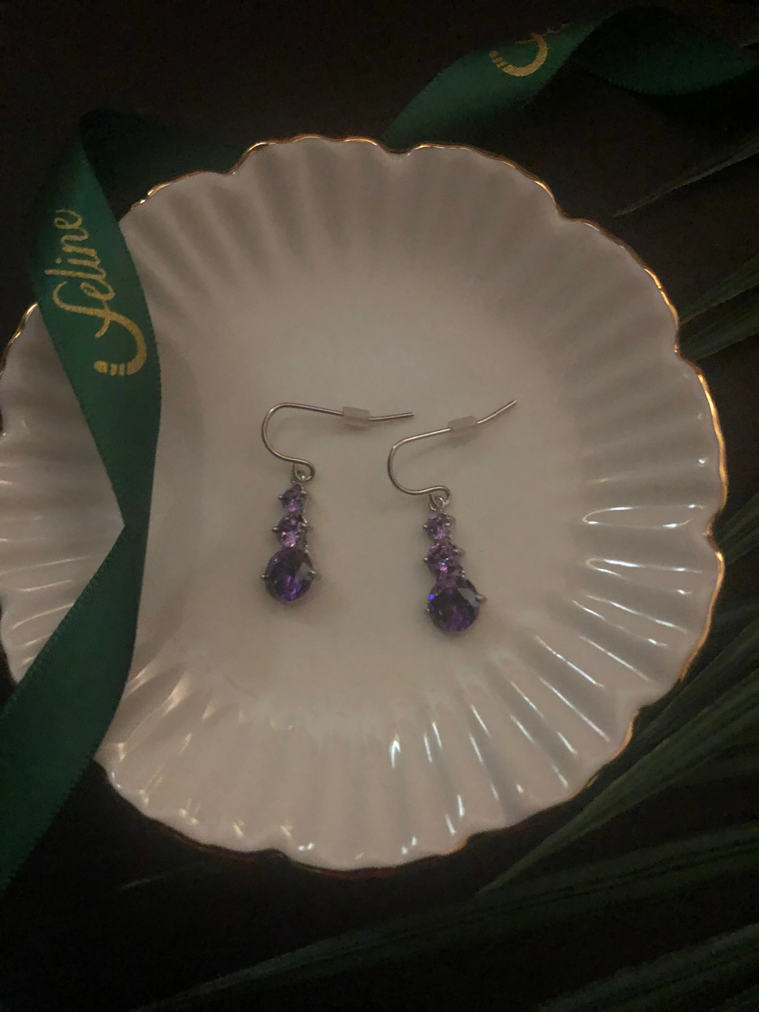 Mina Dainty Amethyst Earrings