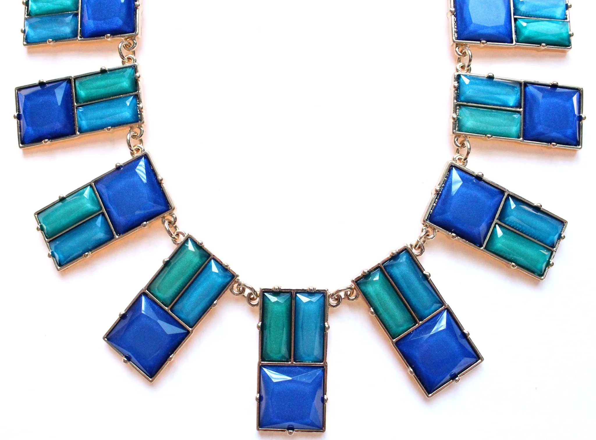Modern Art Deco Statement Necklace