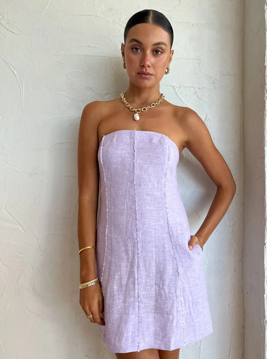 Mon Renn Dusk Mini Dress in Lilac
