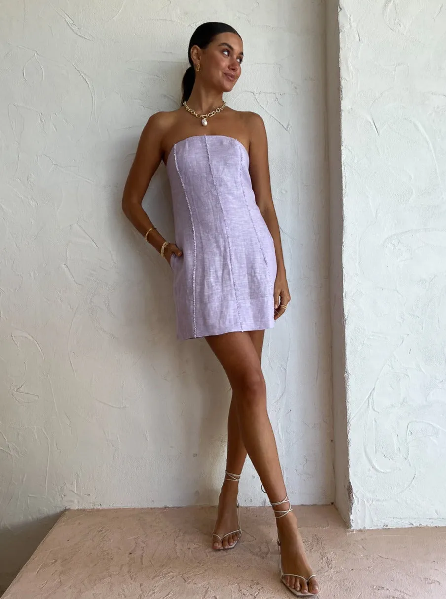 Mon Renn Dusk Mini Dress in Lilac