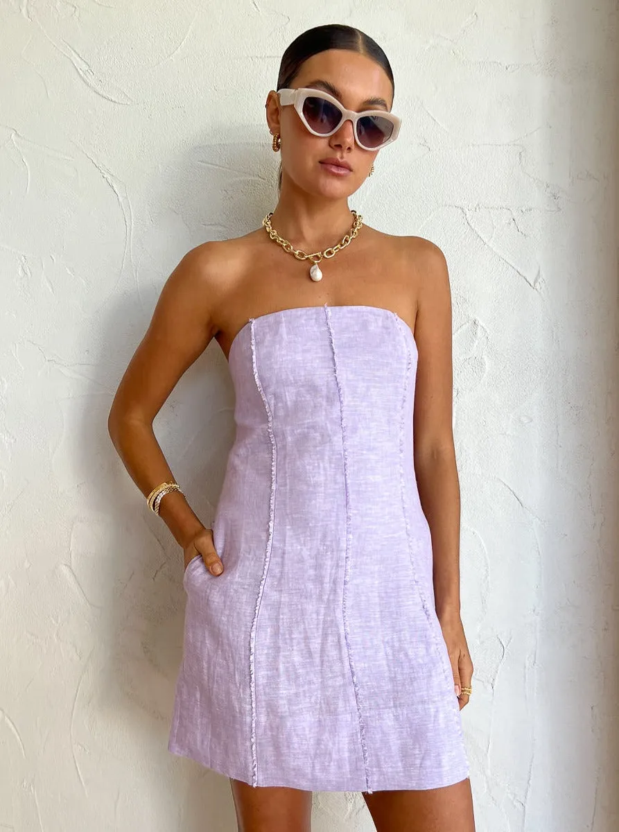 Mon Renn Dusk Mini Dress in Lilac