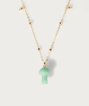 Mushroom Crystal Necklace
