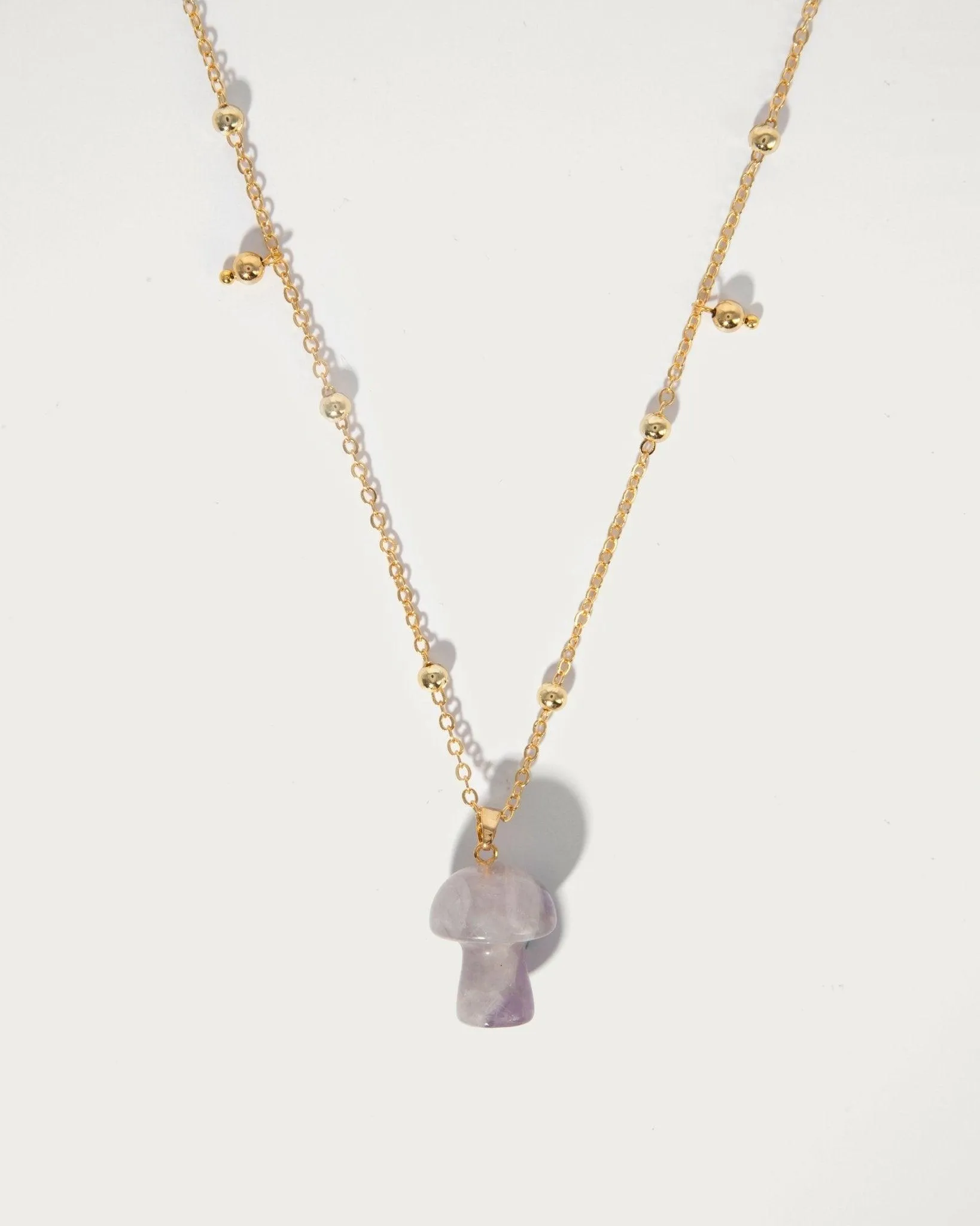 Mushroom Crystal Necklace