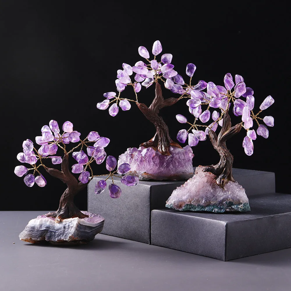 Natural Amethyst Fortune Tree Desktop Decoration