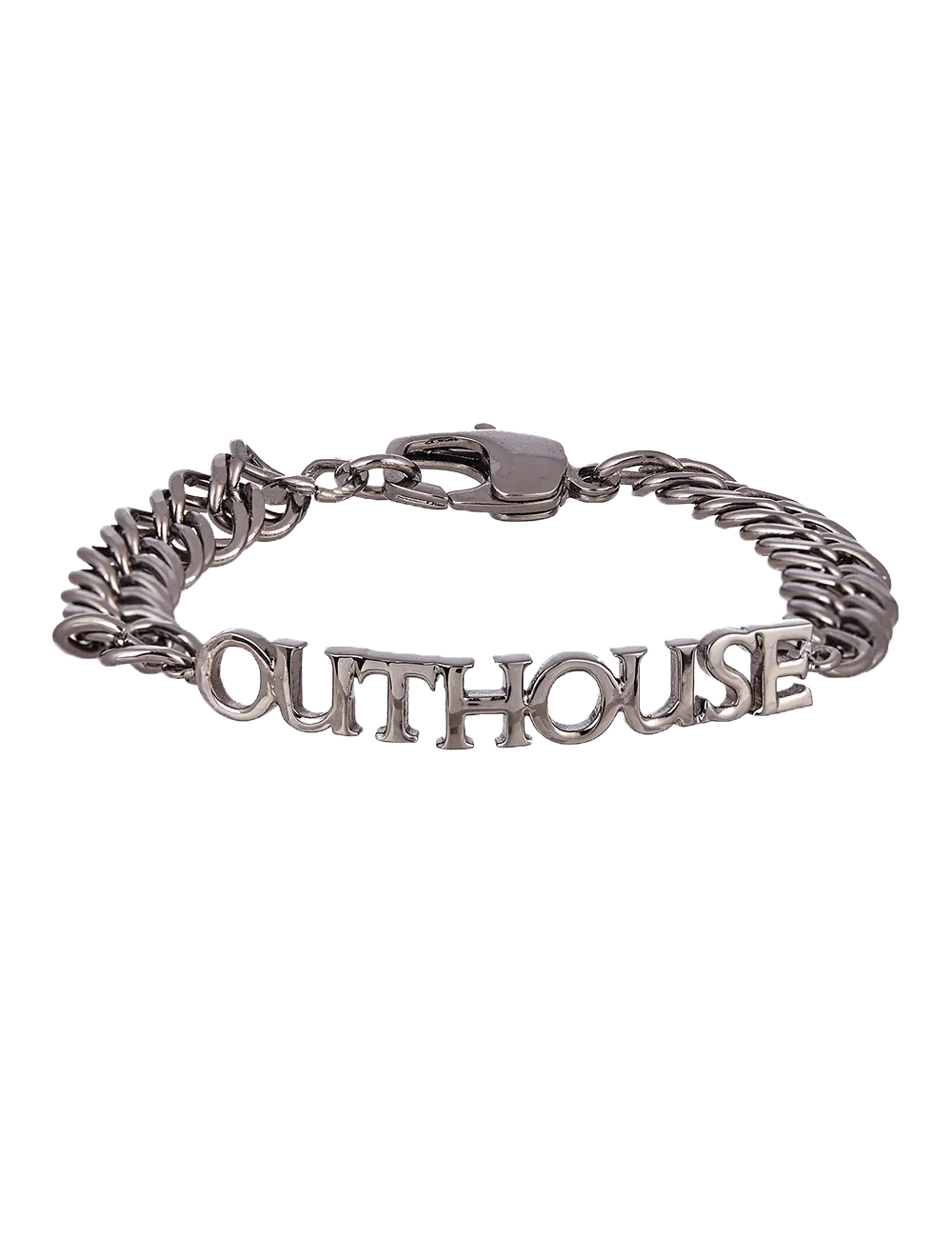 Outhouse Icon Chain Link Unisex Bracelet - Gunmetal