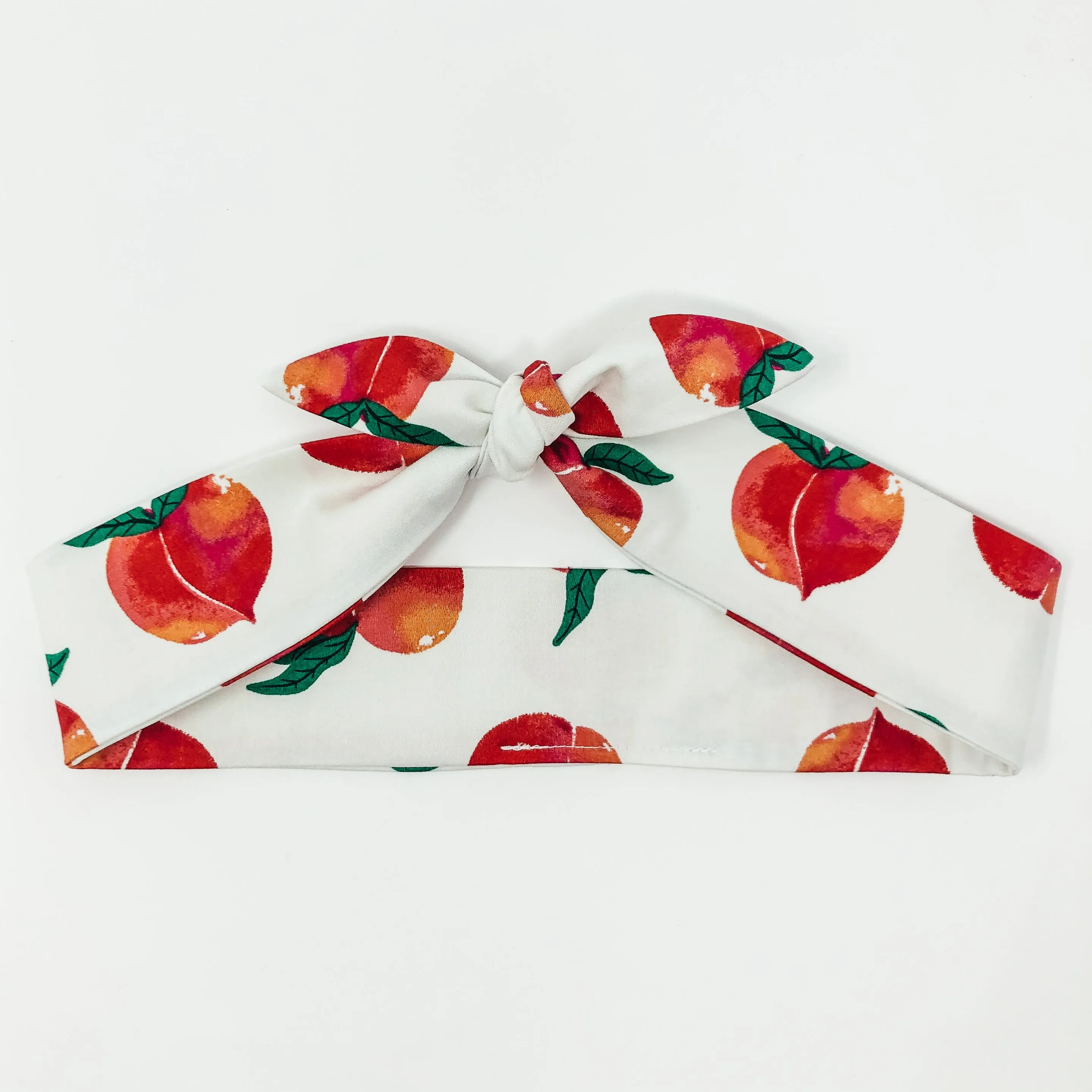 Peach White - Tie Headband