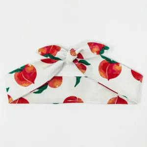 Peach White - Tie Headband