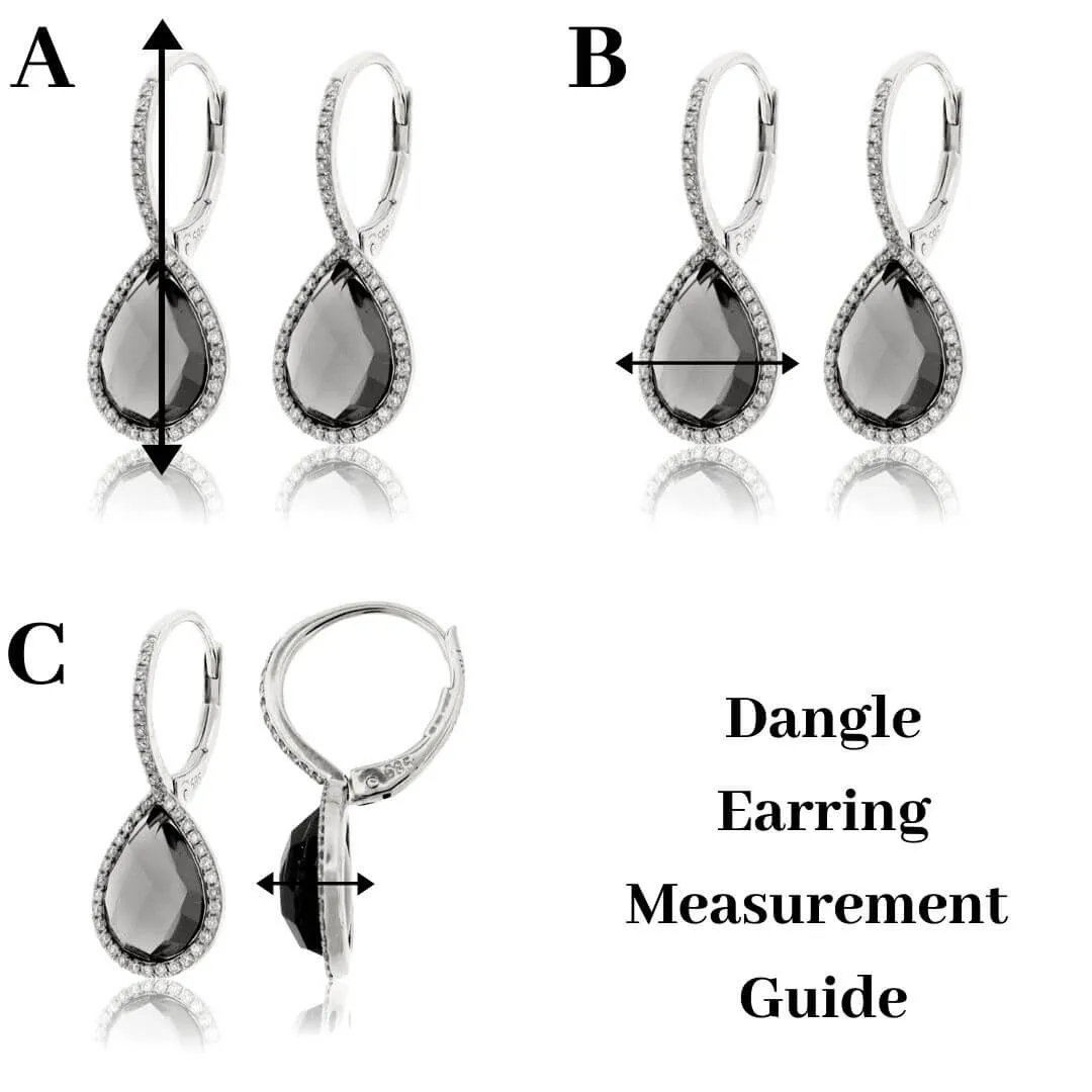 Pear Ruby & Diamond Accented Dangle Earrings