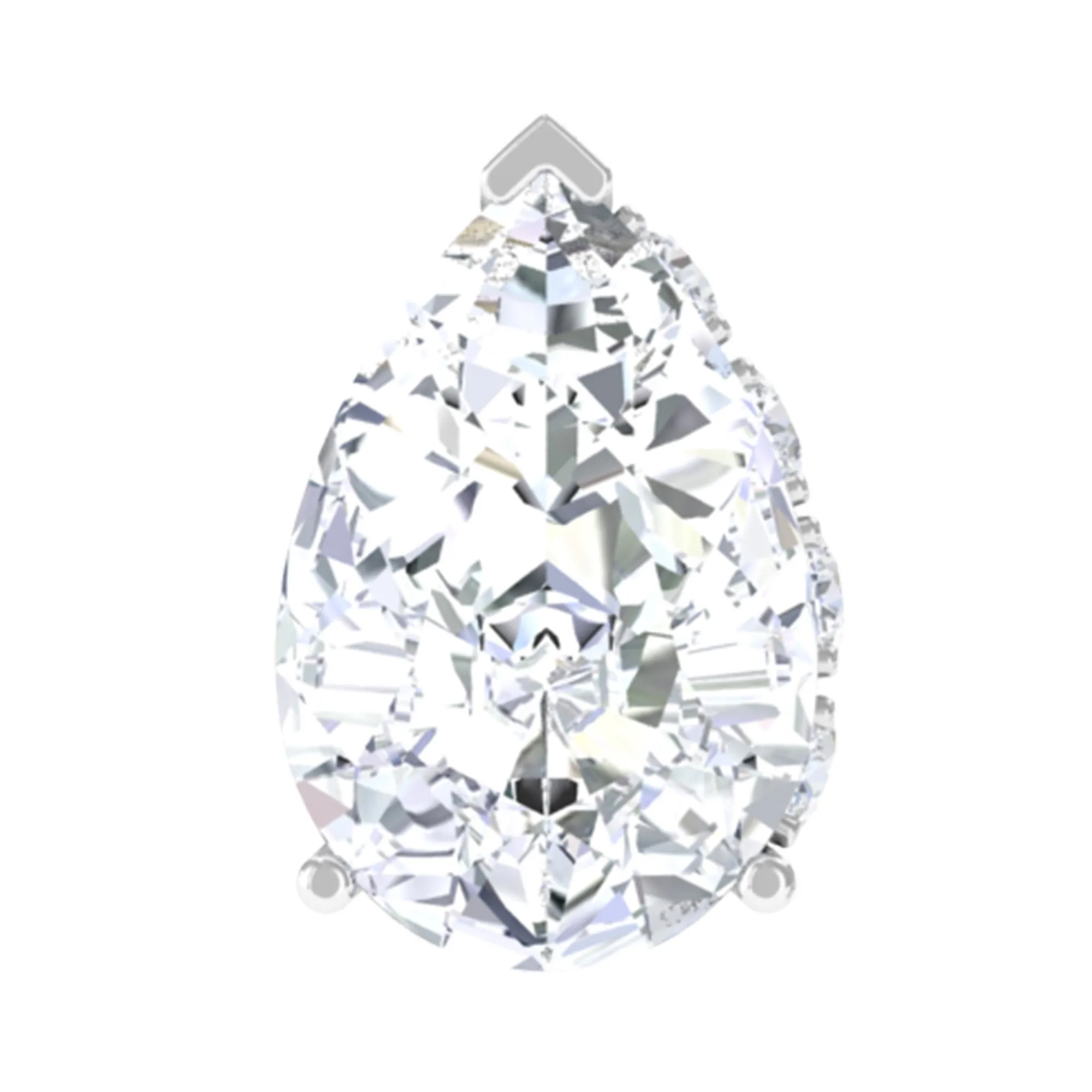 Pear Shape Diamond Solitaire Tragus Earring