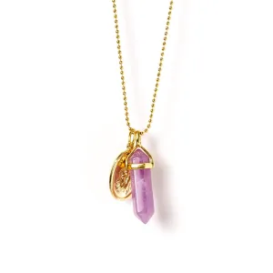 Pendant Necklace Gold | Amethyst