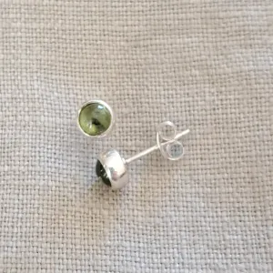 Peridot .925 Sterling Silver Stud Earrings from Bali