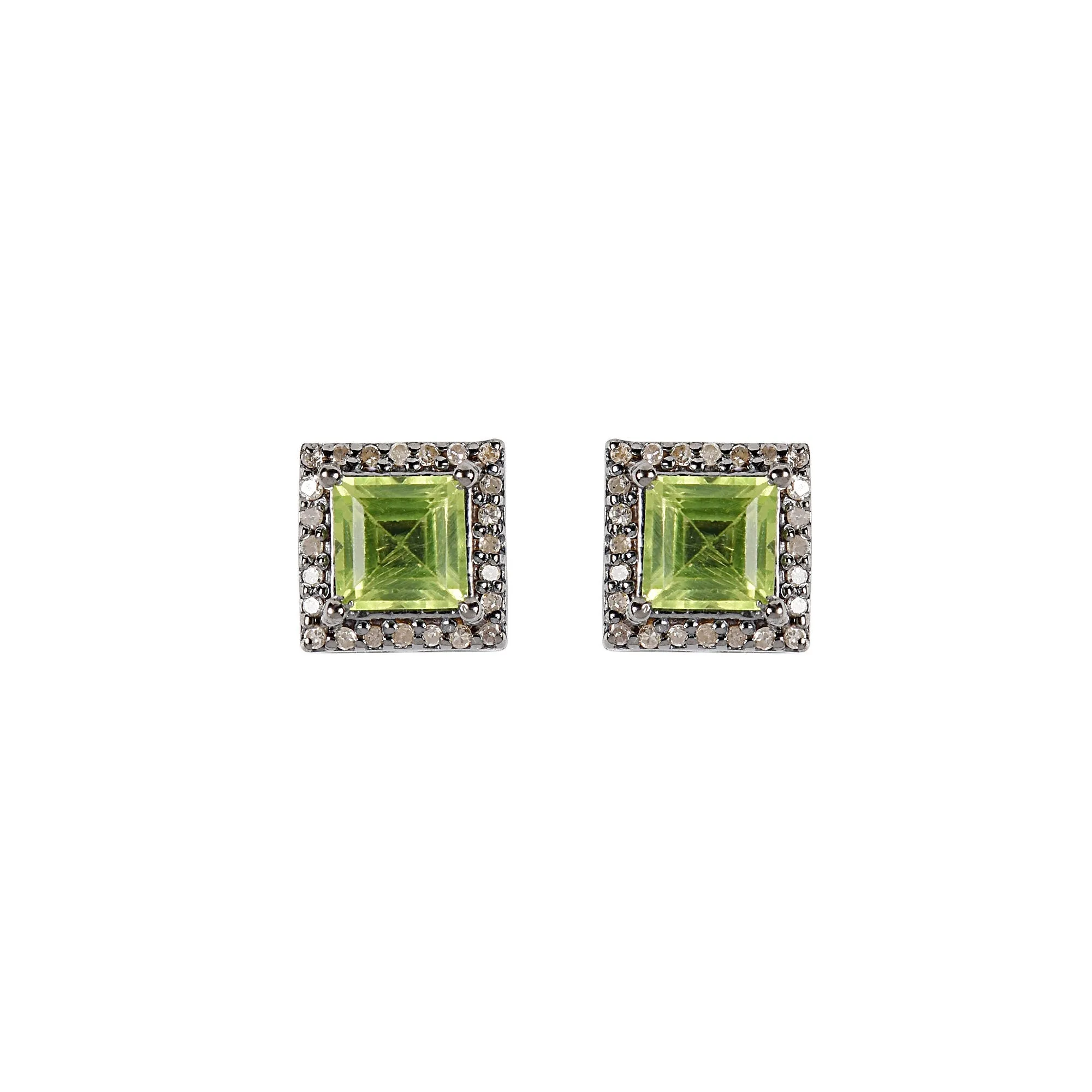 Peridot & Diamond Earrings
