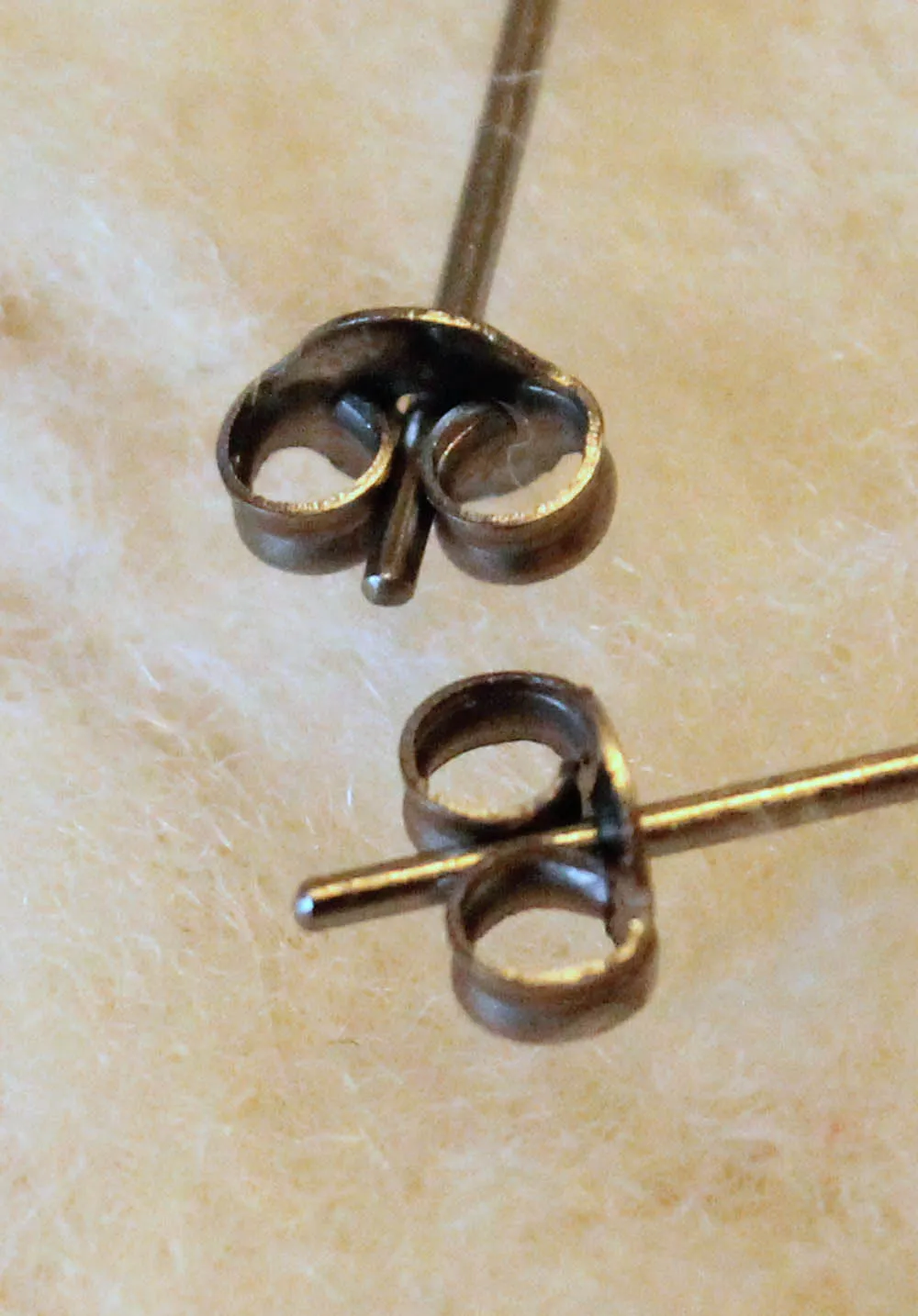 Peridot Bezel Gemstones, Large (Niobium or Titanium Post Earrings)