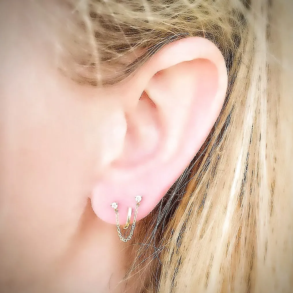 Petite Souli Chain Drape Double Earring