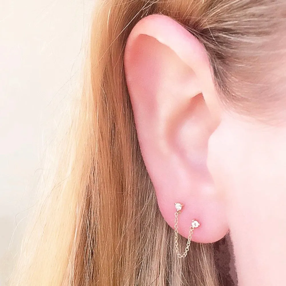 Petite Souli Chain Drape Double Earring