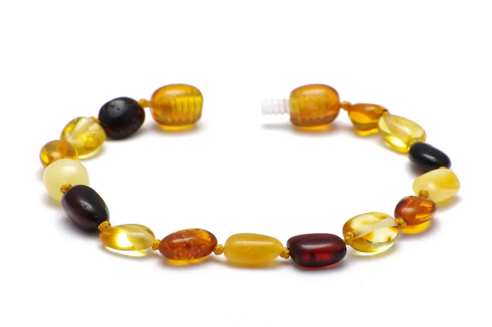 Premium Baltic Amber Necklace & Bracelet For Children / Extra Safe / MLT.P.BN