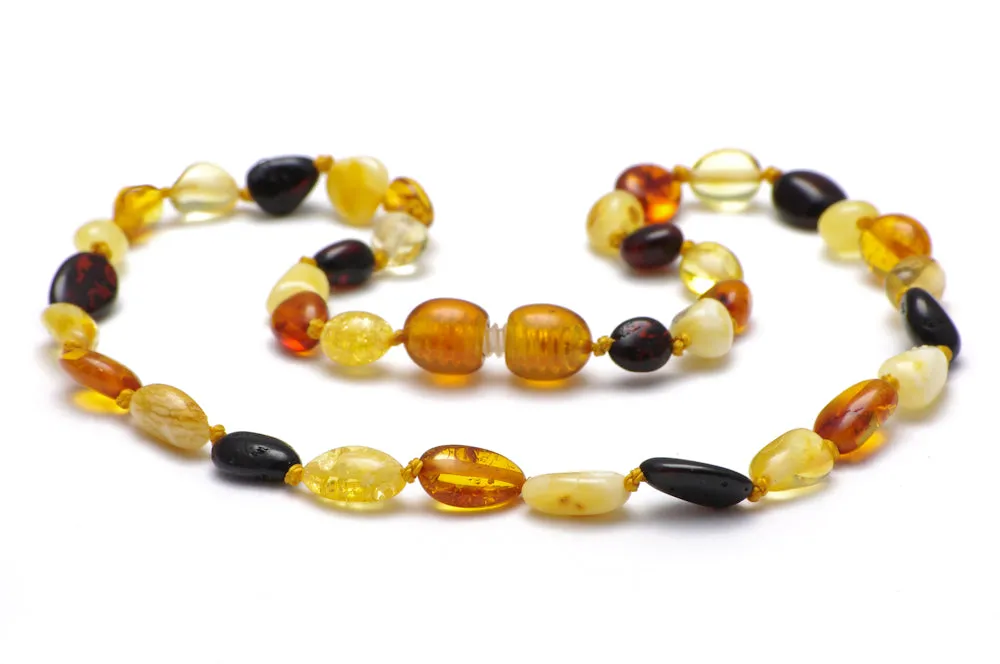 Premium Baltic Amber Necklace & Bracelet For Children / Extra Safe / MLT.P.BN
