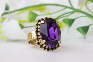 PURPLE OVAL RING