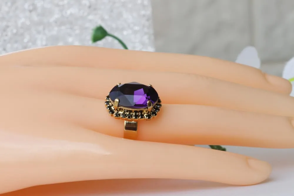 PURPLE OVAL RING