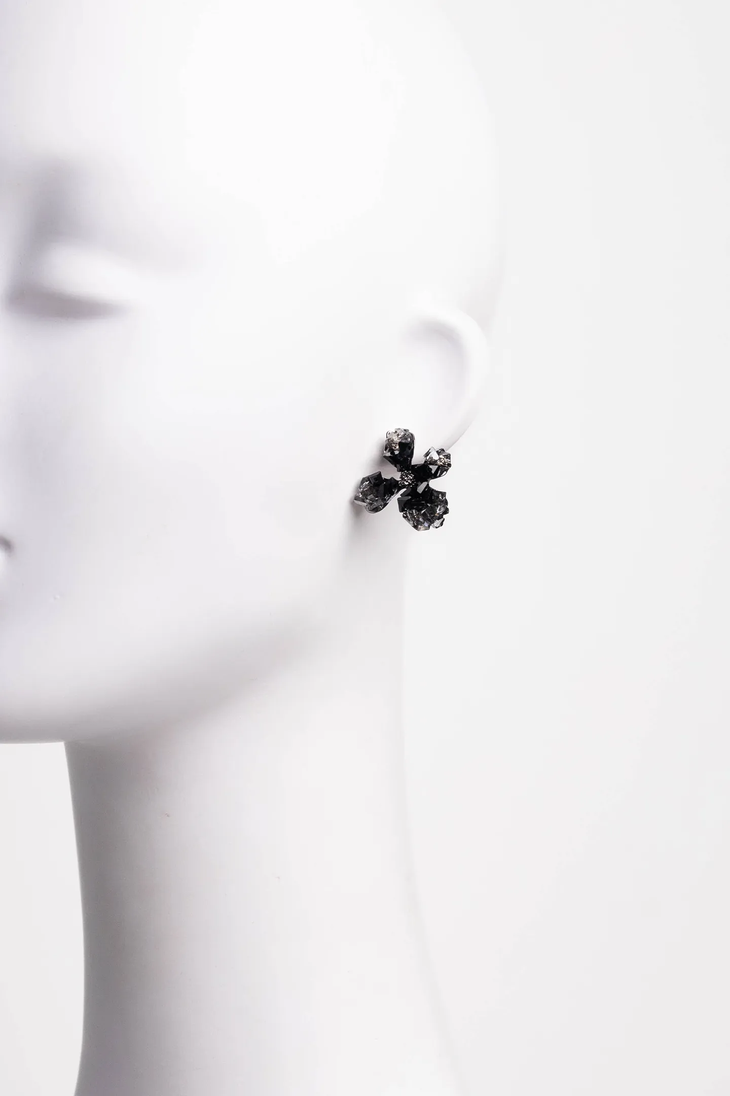 Quartz Floral Stud Earrings
