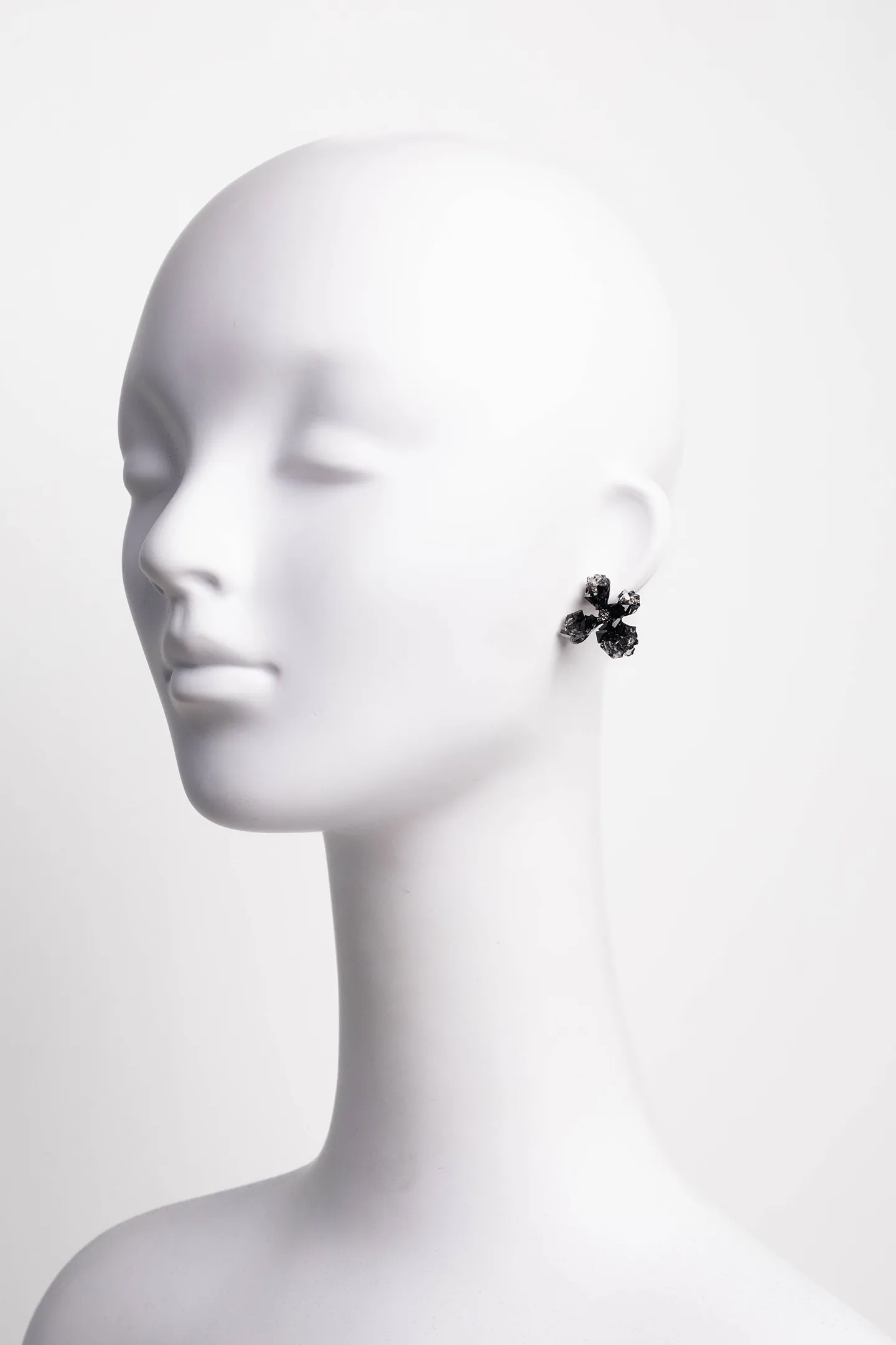 Quartz Floral Stud Earrings