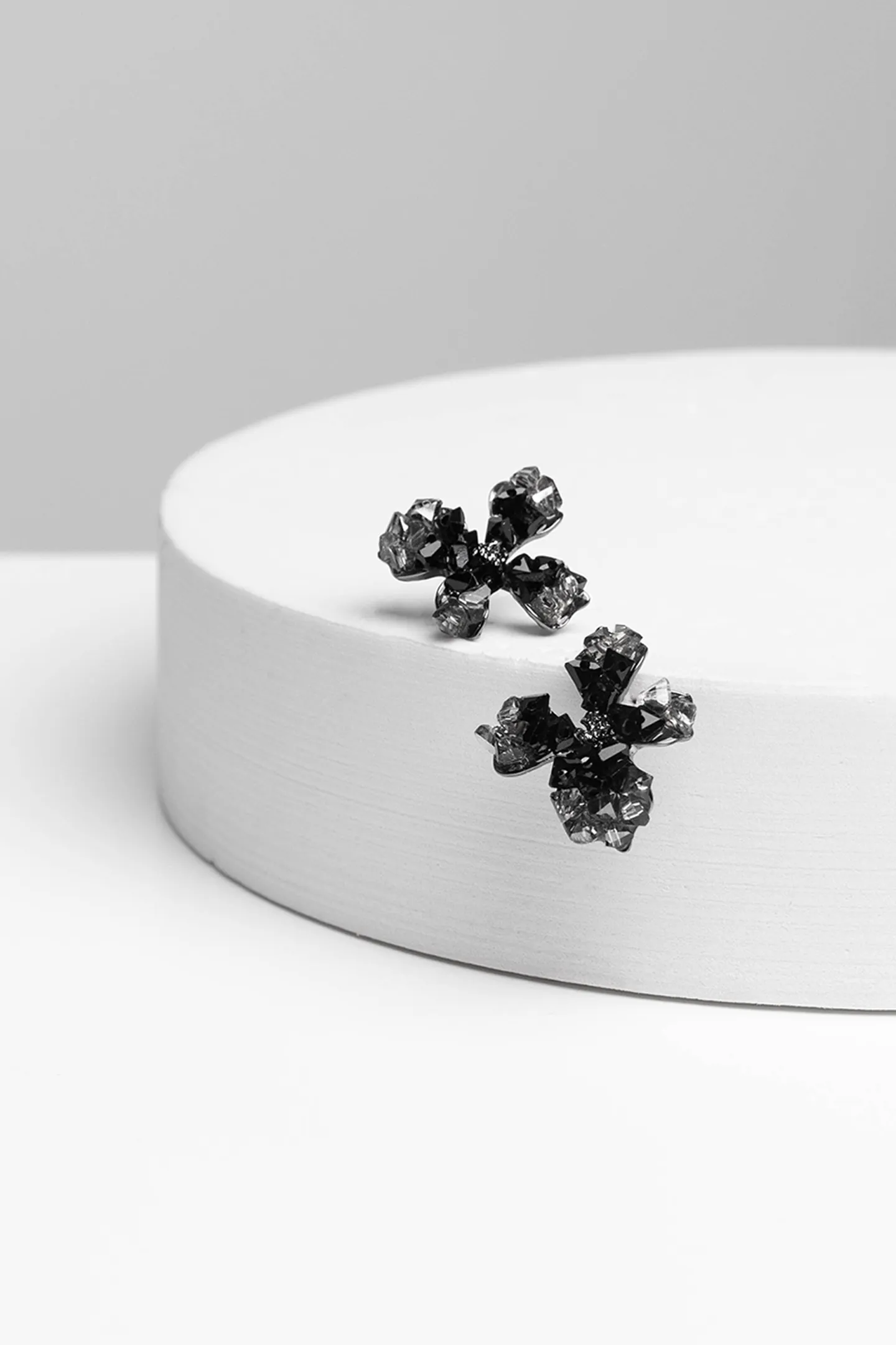 Quartz Floral Stud Earrings
