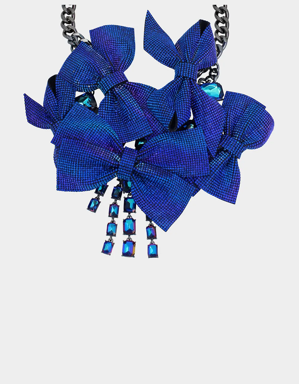 RECOLOR BOWS PAVE BOW BIB BLUE