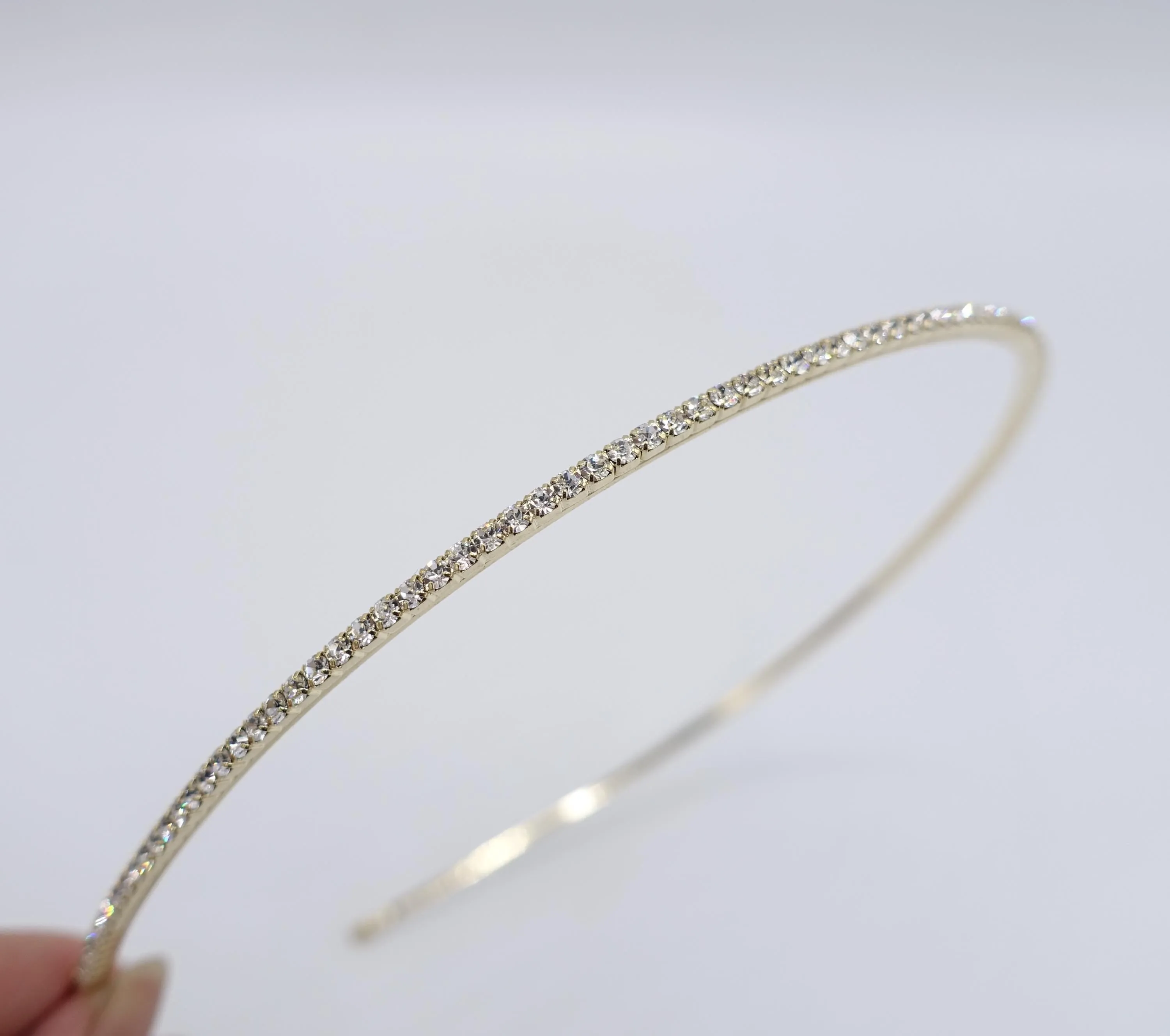 rhinestone headbnad, one row headband, jeweled headband for women