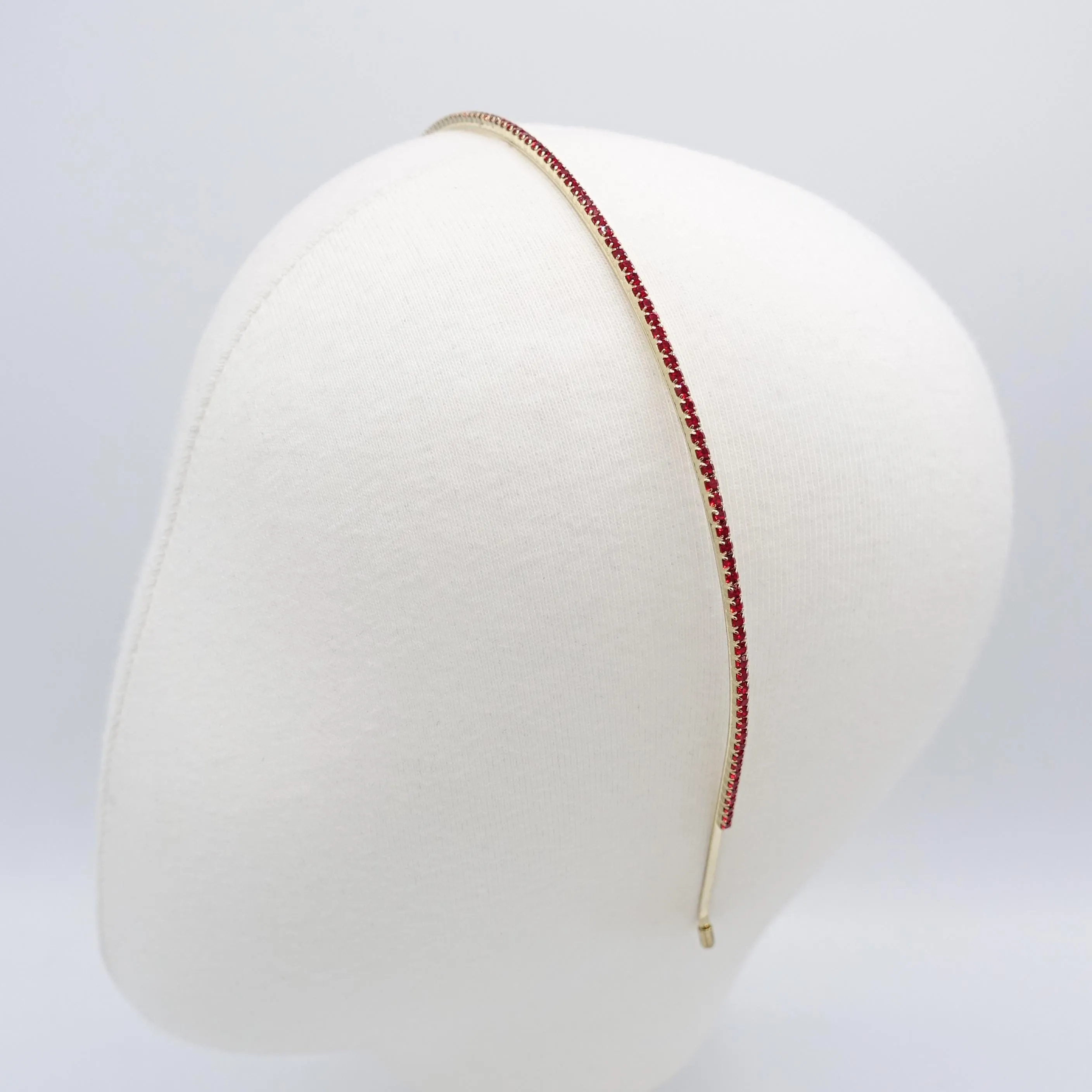 rhinestone headbnad, one row headband, jeweled headband for women