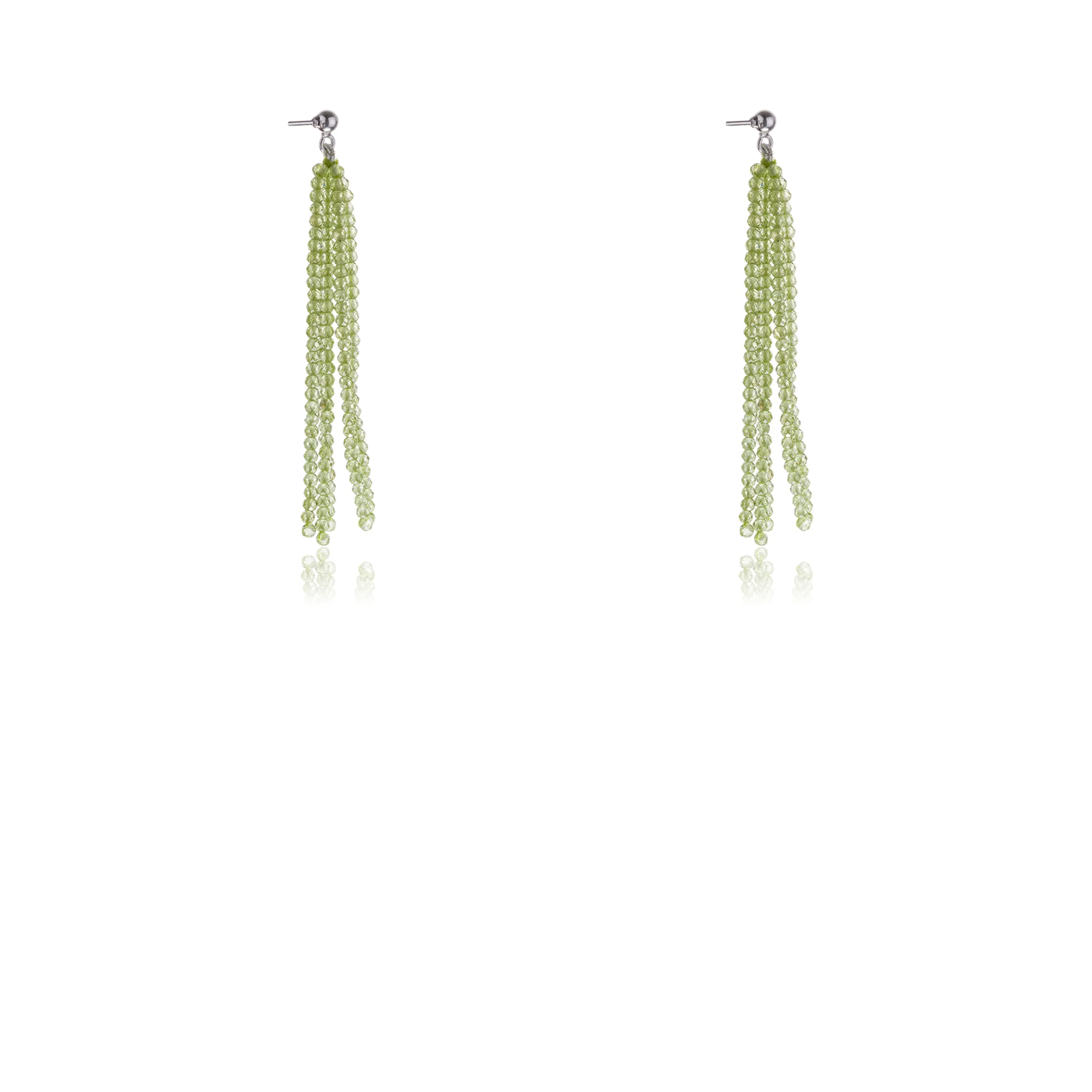 Ridhi, Peridot Chandelier Earrings, Sterling Silver