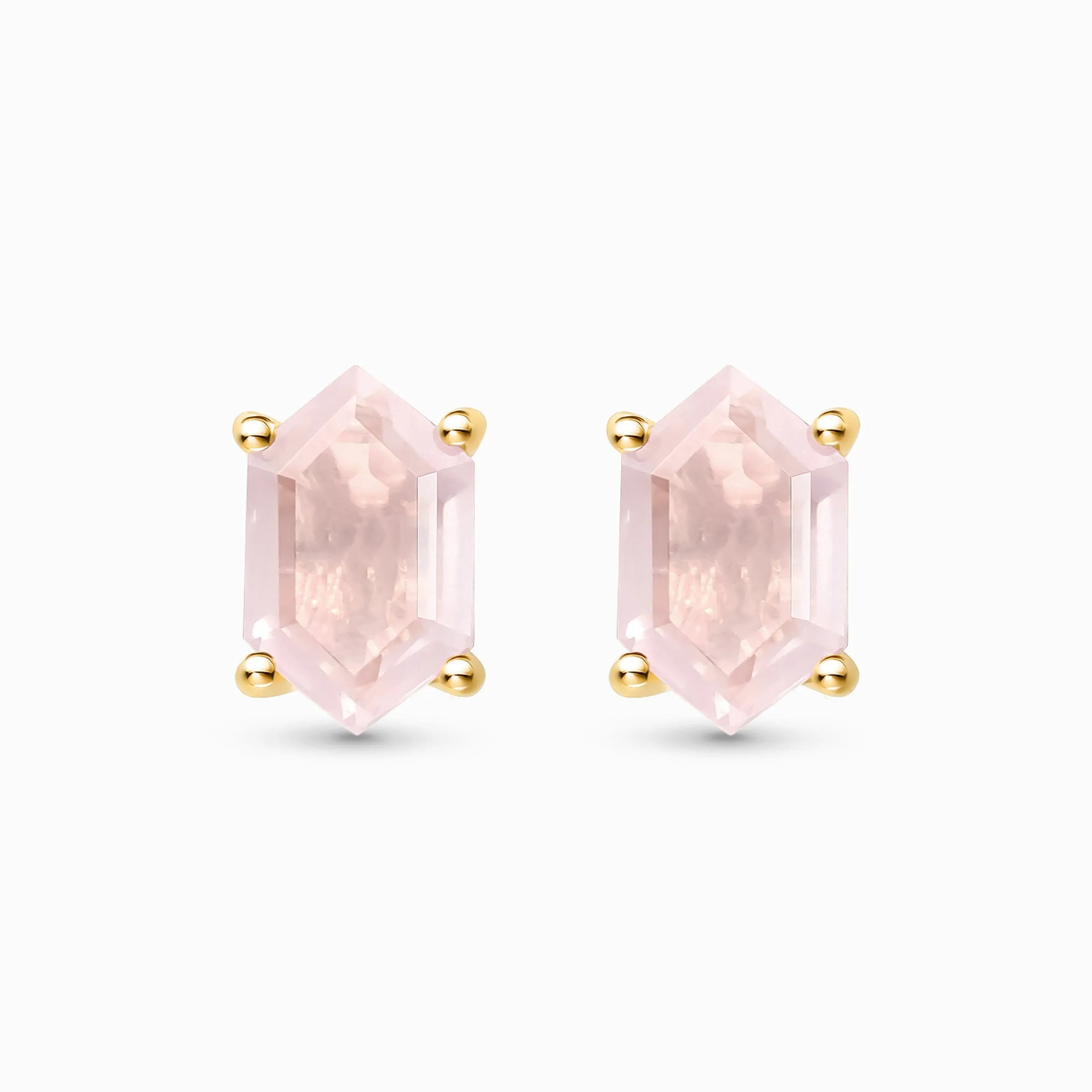 Rose Quartz Earrings - Serenity Studs